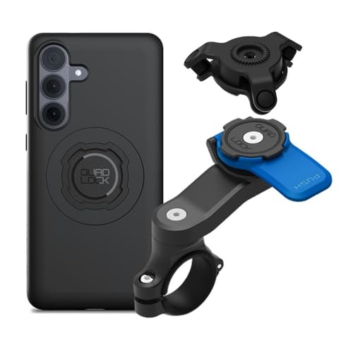 Image of Quad Lock Motorcycle Handlebar Mount Kit with Vibration Dampener and MAG Phone Case for Samsung Galaxy S26+