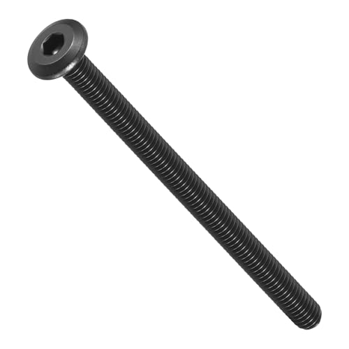 Image of METALLIXITY Flat Head Hex Socket Cap Screws Bolts(M6-1x85) 12Pcs, 304 Stainless Steel Hex Socket Furniture Bolts Screws - for Furniture Woodworking Project, Black