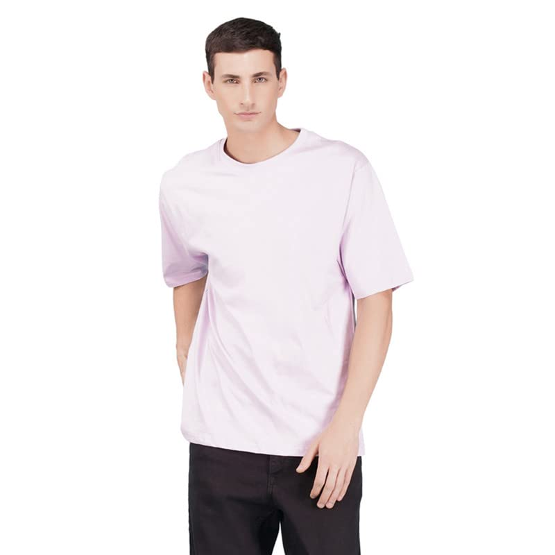 Image of Nusyl Men Solid Oversized t-Shirt - NUMCOTSH0001