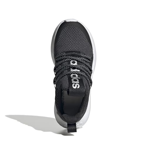 adidas Tênis infantil Lite Racer Adapt 5.0 sem cadarço, Core Black/Ftwr Branco/Carbono, 15