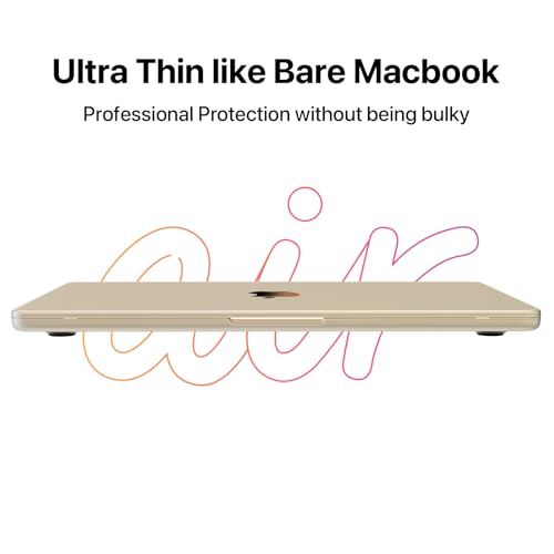 Image of Soonjet Invisible Armor for MacBook Air 15 inch Case M5 M4 M3 M2 2026-2023 | 100% Color Match, Starlight Clear Matte, Protective Hard Shell Laptop Cover, Ultra Thin & Light, Anti Fingerprint & Scratch