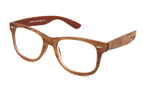 ColorViper Square natural wood & bamboo/Platic Mixed Frame Reading Glasses