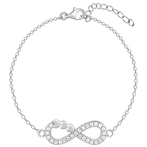 GIVA 925 Silver Rose Gold Infinity Pendant Necklace Ring Stud Ear...