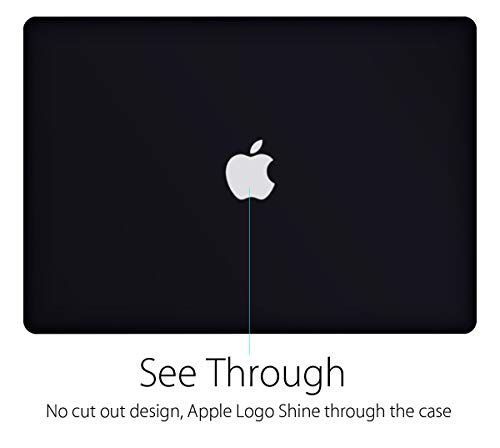 UESWILL Smooth Matte Hard Shell Case Cover Compatible with MacBook Air 11 inch (Model A1370 / A1465) + Microfibre Cleaning Cloth, Black