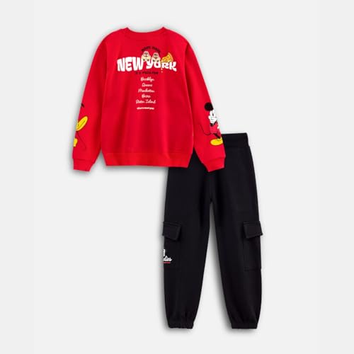 Image of Nap Chief Kids Cotton Official Disney Characters Printed Co ord Set for Boys & Girls, Sweatshirt And Joggers Clothing Set for Casual Wear