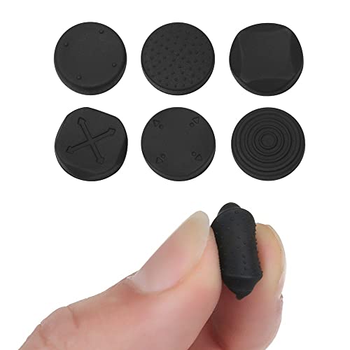 Image of 6Pcs Joystick Grip Cover Protective Sleeve for PSV Analog Controller Replacement Parts (Black)