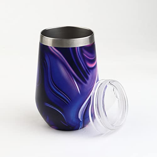 Jielinger Stainless Steel Tumbler With Lid And Gift Box - Wine Tumbler Double Wall Vacuum Insulated Travel Tumbler Cup For Coffee, Wine, Cocktails, Ice Cream (14 Oz, Flowing Lights) #TOP1