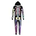 HBDHEJL Family Matching Halloween Onesie Pajamas, Funny Skeleton Hooded Zipper PJs Holiday Loungewear for Men/Women
