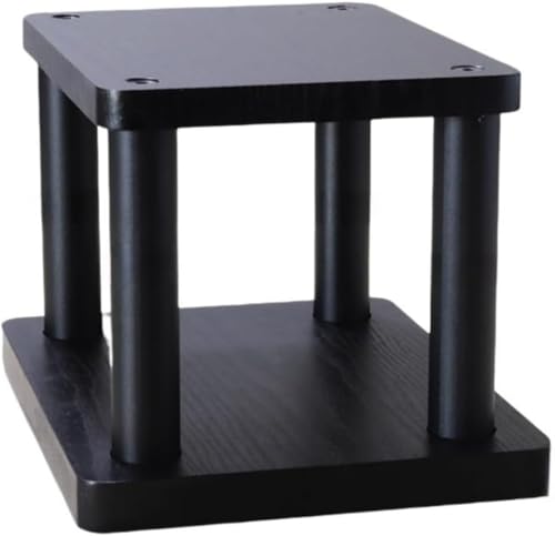 Queeningetの無垢材オーディオスピーカースタンドは滑りにくく、丈夫で安定しており、耐荷重性が高く、取り付けが簡単です。 (20*26cm,高さ20 cm)