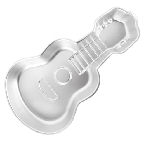 Kichvoe Molde para Tartas Forma Guitarra de Aleación de Aluminio Resistente para Hornear Creativamente Pasteles Diy Seguro y Ecológico