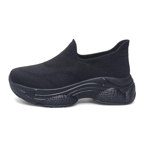 Women's Mesh Slip-On Platform Walking Shoes Comfort Lightweight Breathable Elastic Mouth Nurse Walking Work Shoes for Workout for Plantar Fasciitis Standing All Day4