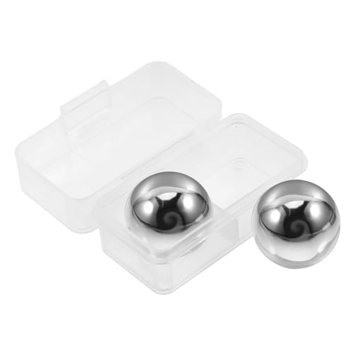 OKUMEYR 2stücke Edelstahl-eiskugeln Wiederverwendbar Nicht Schmelzend Whisky-Stein Kühlsteine Für Getränke Eisbälle Edelstahl Kühlkugeln Whisky-Rocks