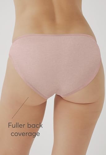 Image of Pact Women's Organic Cotton Bikini Underwear, Classic Fit Panties with High Cut Leg