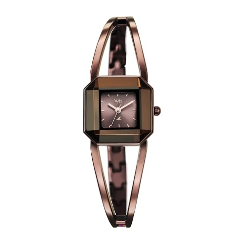 Fastrack Vyb Striker Quartz Analog Brown Dial Brown Sheet Metal Strap Watch for Women-FV60045QM01W (B0DDKCH6BL) Amazon Price History, Amazon Price Tracker