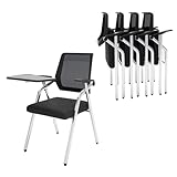 Faltbarer Netzstuhl mit Schreibtafel, ideal für Büro, Konferenztraining und Kirche, leichtes tragbares Design für Komfort und Bequemlichkeit