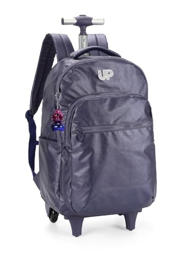 Luxcel, Mochila Rodas Escolar Up4You Luxcel MC47244UP Metalizado Cor:Azul