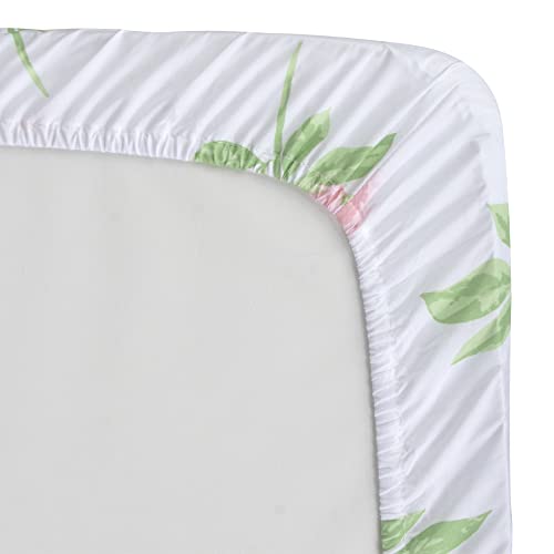 Image of Standard Microfiber Fitted Crib Sheets for Baby Girl, Boy & Neutral, 2 Pack - 28x52 (Roses & Flowers)