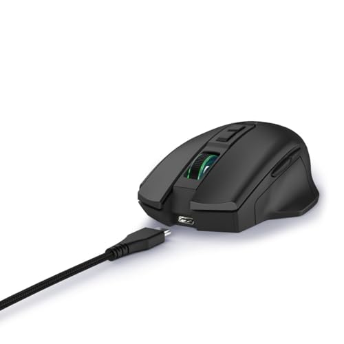 uRage Gaming-Maus Reaper 410, kabelgebundene Maus mit 7 programmierbaren Tasten, bis zu 12.000 DPI, superleichte 76 g Gewicht, RGB-Beleuchtung, Gaming-Software, in schwarz