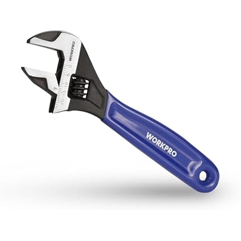 WORKPRO 150mm Adjustable Wrench with Soft Grip Cover