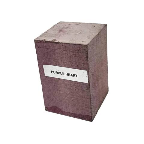 Exotic Wood Zone | Pack of 10 Bottle Stopper Blanks - Purpleheart |2" x 2" x 3"