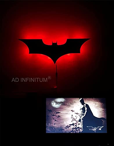 Image of AD INFINITUM LED Wall Lamp, Comic Lover, Bat Cave, Night Lamp, for Gift, Kids Room, Gaming Setup, Gaming Room, Man Cave (Dark Knight Multicolor)