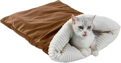 Homg Sac de Couchage - 25,59 Pouces lit de Chat pour câlins, lit de Chien pour la Maison intérieure, matériau en Velours Doux, Conception légère Portable, Voyages et Utilisation Quot Homg Sac de Couchage - 25,59 Pouces lit de Chat pour câlins, lit de Chien pour la Maison intérieure, matériau en Velours Doux, Conception légère Portable, Voyages et Utilisation Quot