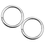 TINEASUR Anillos Nasales de Acero Inoxidable para Ganado, 2 Unidades, Accesorio de Tracción para Vacas en Manejo Agrícola