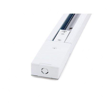 Carril recto Monofasico aluminio 0.5 Metro blanco 48491