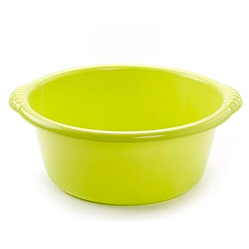 Miniatura 2 de Tradineur - Barreño Redondo De Plástico Con Asas, Cubo Multiusos, Recipiente, Limpieza, Ligero Y Resistente, Labores Del Hogar, Apto Uso Alimentario, 6 Litros, 32 X 12,5 Cm, Color Aleatorio