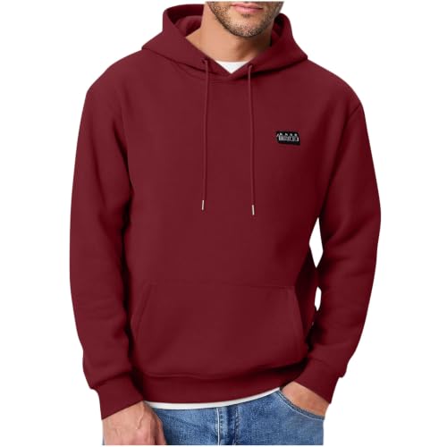 Heated Sweatshirt for Men 31 Heating Zones 4-zone Control Pullover Wine - image 3