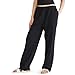 AEROPOSTALE Women's Straight Sweatpants, Dark Black, Large
