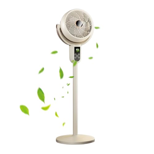 Ventilador de Pie Oscilante, Ventilador de Pie Silencioso, 3 Velocidades de Alta Velocidad Máx, Telemando a Distancia, para el hogar, garaje, tienda y oficina
