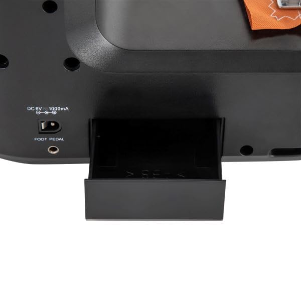 máquina de coser eléctrica para principiantes con 5 programas de costura LED modo de funcionamiento, pedal, corte portátil, mini máquina de coser para ropa, pantalones (negro)