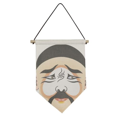 Drapeau en toile tête d'opéra de Pékin Zhuihanxin pour décoration murale