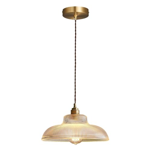 SSBHDM Lampe à Suspension créative en Verre en Forme de Chapeau, plafonnier à vis E27, Lustre de Style Industriel Nordique, luminaires de décoration pour...
