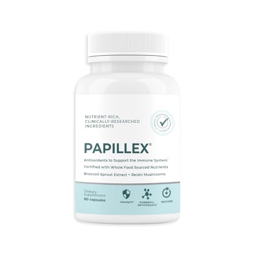 Food Supplement Tablets by Papillex - All Natural Immune Support - 60 Capsules Bottle (Single Bottle)