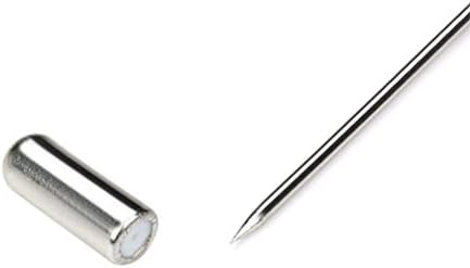 HEALLILY 20pcs Brooch Pin Stick Metal Safety Pins Suit Lapel Pin Stick with Stopper Ends DIY Jewelry Accessories Tie Hat Scarf Silver