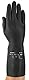 Ansell AlphaTec 87-118 Chemikalienschutz-Handschuhe aus Latex, Wiederverwendbare Chemie-Handschuhe für Industrie, Lebensmittel Geeignet, Gummi Arbeitshandschuhe, Schwarz, Größe XL (12 Paar)