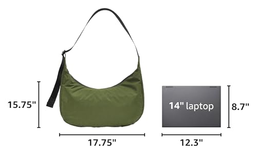 Image of Medium Nylon Crossbody Crescent Bag: Slouchy Style Shoulder Casual with Adjustable Strap