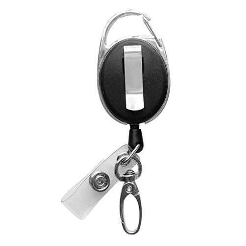STOBOK Porta-crachás retráteis resistentes autoretraidor de crachá de identificação, 2 peças
