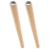 POPETPOP 2 Stück Teiliges Kraftpapier Versandrollen mit Deckel Robuste Papprohre für Sichere Aufbewahrung und Versand von Kunstwerken Postern Zeichnungen und Dokumenten Vielseitige