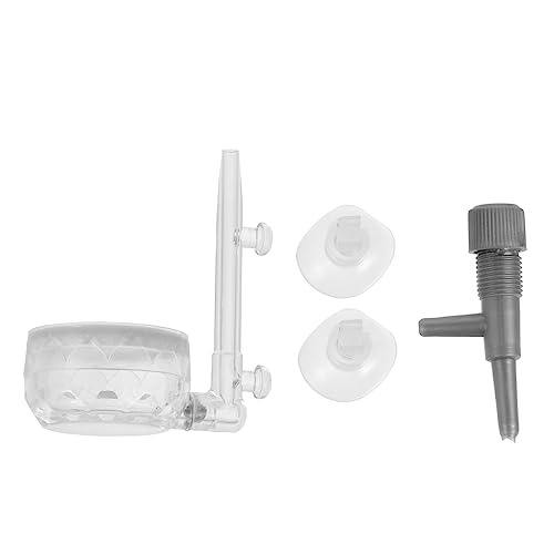 EXAOMBLE 水槽バブルトレイ 溶存酸素 エアレーター酸素ディフューザー 魚フィルター 真空 プールフロート用エアポンプ 吸盤 水槽のエアバブラー 水槽バブラー アクリル Transparent