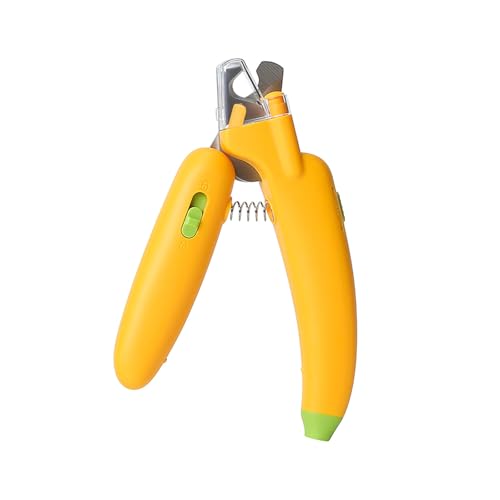 KUSIDI LED Pet Nail Clippers,Upgrade Cat Nail Clipper with Light,Cat Claw Trimmer Nail Clippers for Dogs,Safety Guard, Avoid Over-Cutting (Yellow)