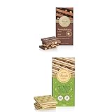 Venchi Hazelnut & Pistachio Chocolate Bar Set – Italian Milk Chocolate & Layered Cremino, Gluten-Free, Gift-Ready Packaging, 2 Bars