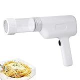 Automatic Noodle Gun, Elektrische Nudelmaschine, Tragbare Nudelmaschine Pasta Maker, Automatische Wiederaufladbare Hand-Nudelmaschine, Kabellose Pastamaschine Elektrisch Spaghettieispresse (Weiß)
