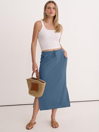 Image of ANRABESS Casual Maxi Skirts for Women, High Waist, Summer, Drawstring, Ideal for Daily Wear, Office & Weekend Outings 2026
