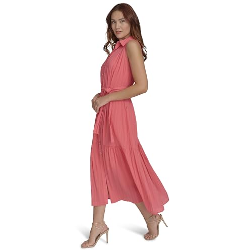 Image of Tommy Hilfiger Women's Sleeveless Midi Shirt Dress