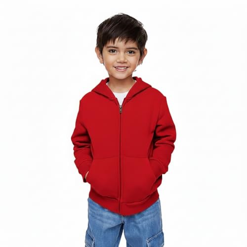 Image of FUNKY MONKEY Boys Zip-Up Hoodie Sweatshirt Jacket - Soft & Comfortable Hooded Sweatshirt for Kids | Casual Everyday Wear | Winter Hoodie for Boys