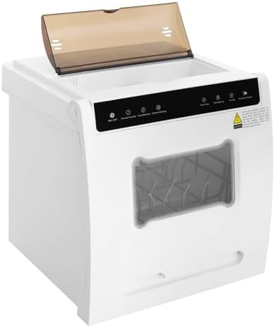 Mini Dishwasher, 1100W Portable Countertop Dishwasher with 4 Cleaning Modes, Drying Function, Touchscreen, Low Noise & Inlet Hose for Home Apartments RVs