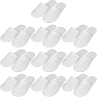 VICASKY 10 Paare Einweg Hausschuhe Hotel Weiß – Rutschfeste 4mm Dicke, Leichte Tragbare Indoor Pantoffeln für Damen & Herren (Hotel, Reise, Zuhause)​